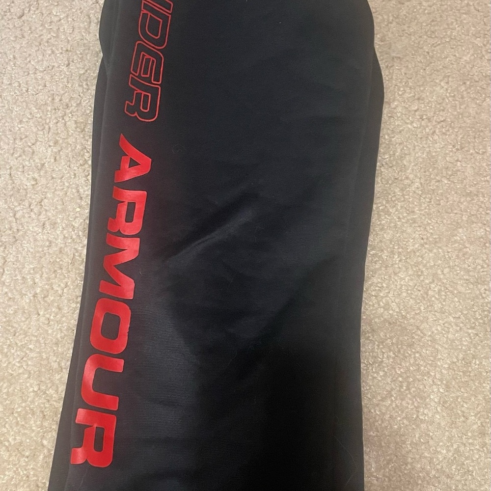 Under Armour Black and Red Athletic pants